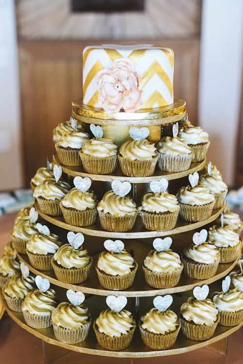 Gold Wedding Cupcakes