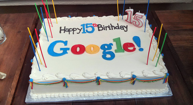 Google Birthday Cake