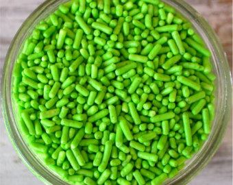 Green Cupcakes with Sprinkles Green Cupcakes with Sprinkles