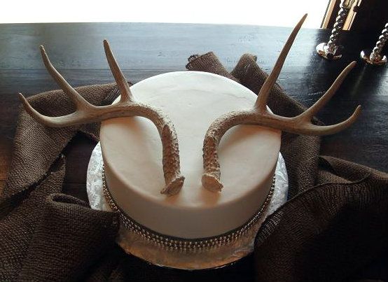 Grooms Cake Deer Antlers