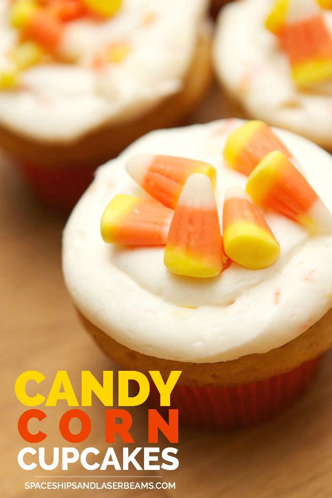 Halloween Cupcakes with Candy Corn