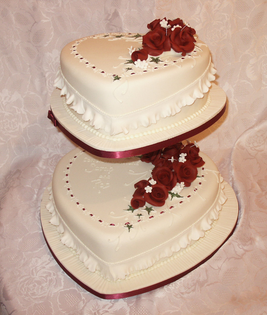 Heart Shaped Wedding Cake