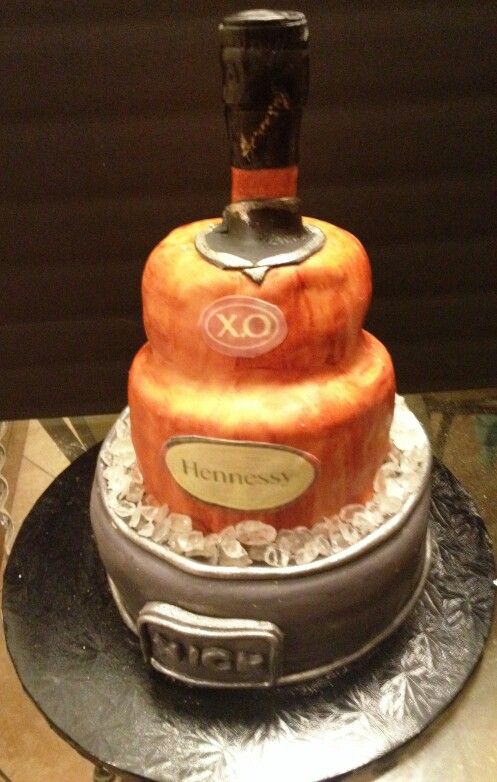 Hennessy Bottle Birthday Cake Hennessy Bottle Birthday Cake