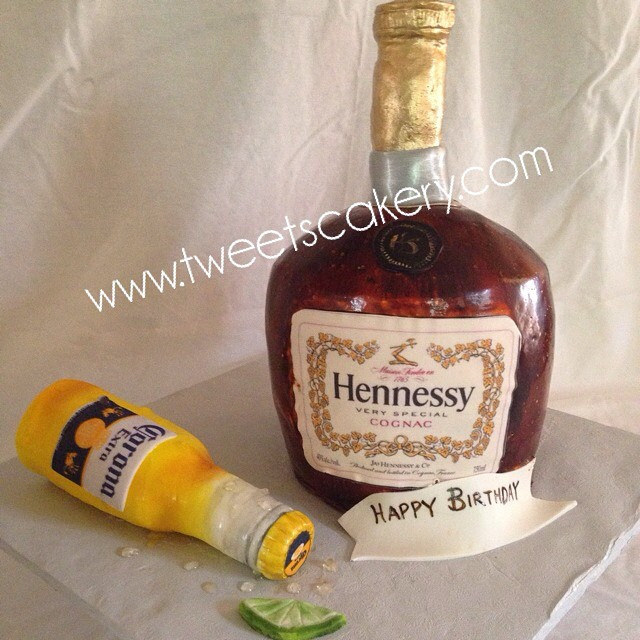 Hennessy Bottle Birthday Cake