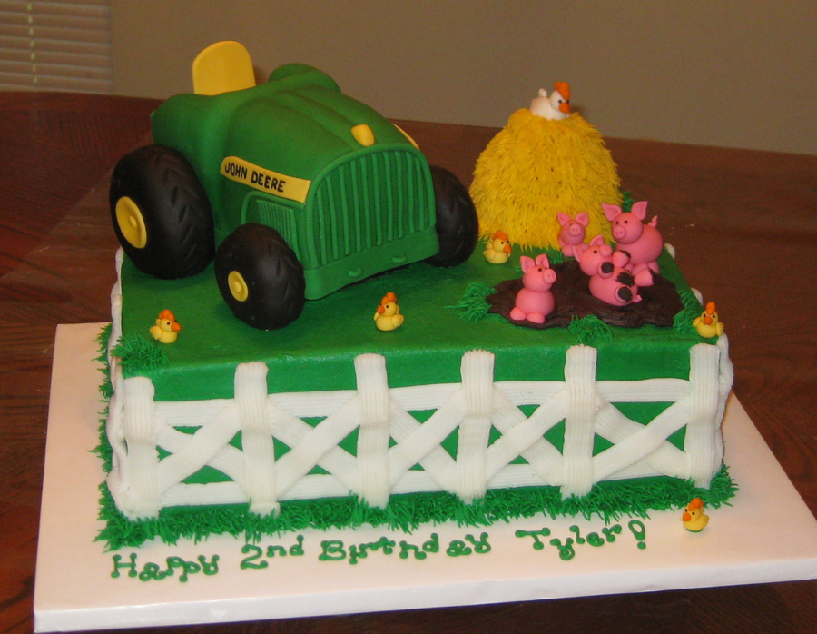 John Deere Tractor Birthday Cake Boy