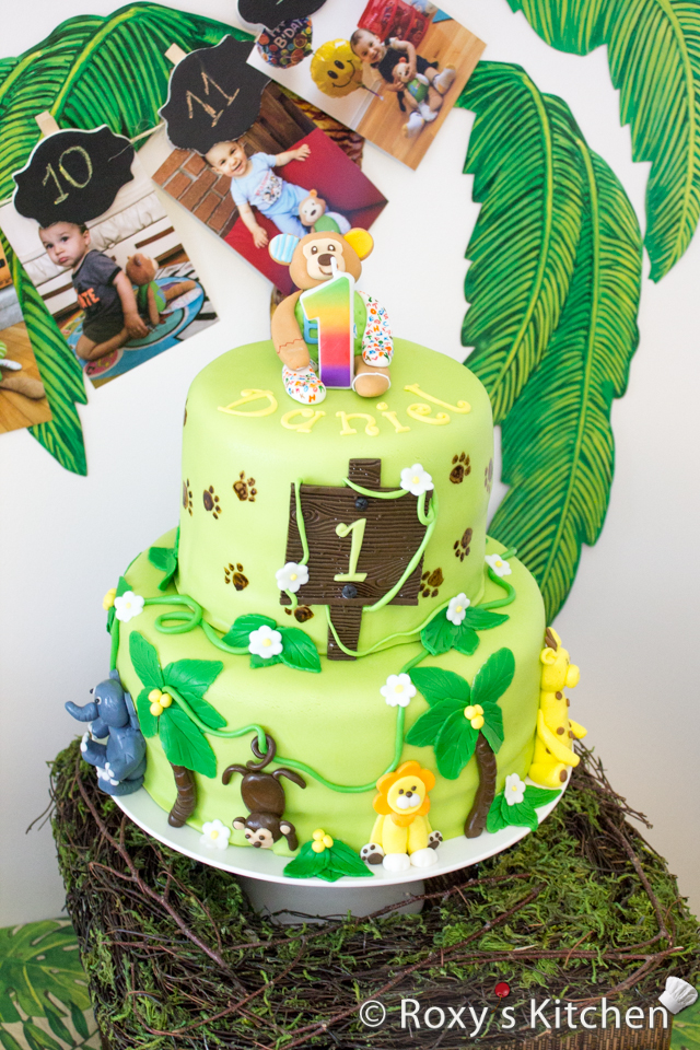 Jungle Animals Birthday Cake Idea