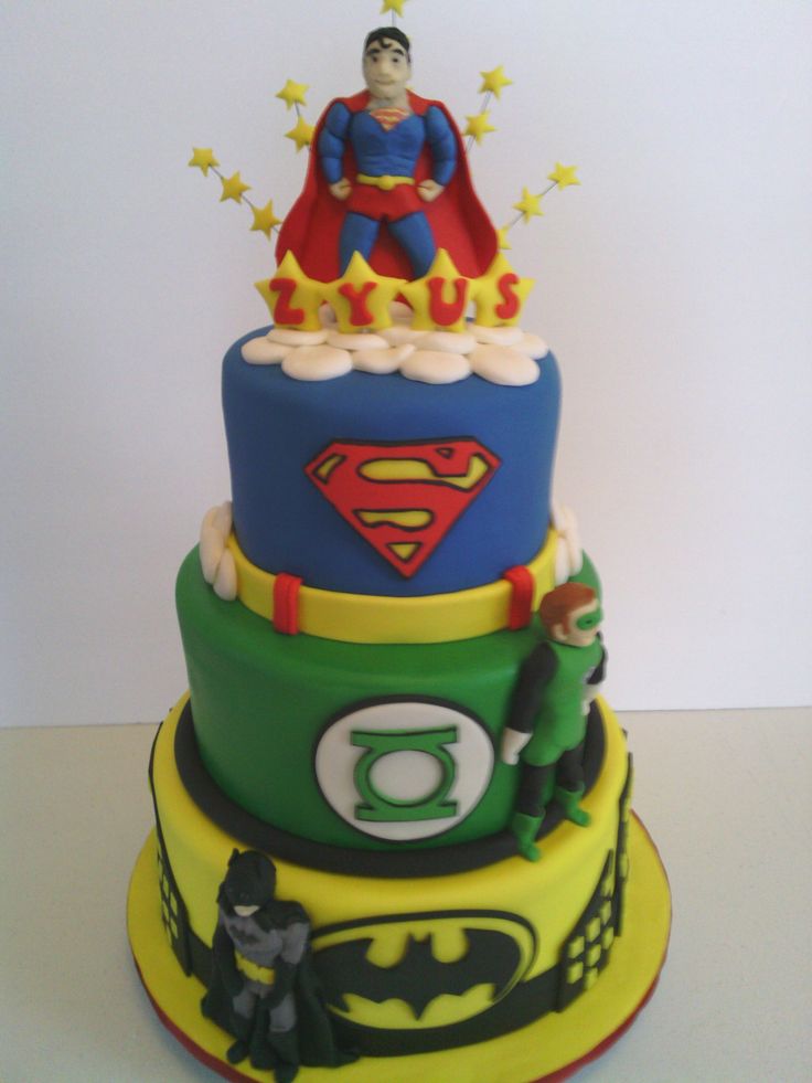 Justice League Birthday Cake Justice League Birthday Cake
