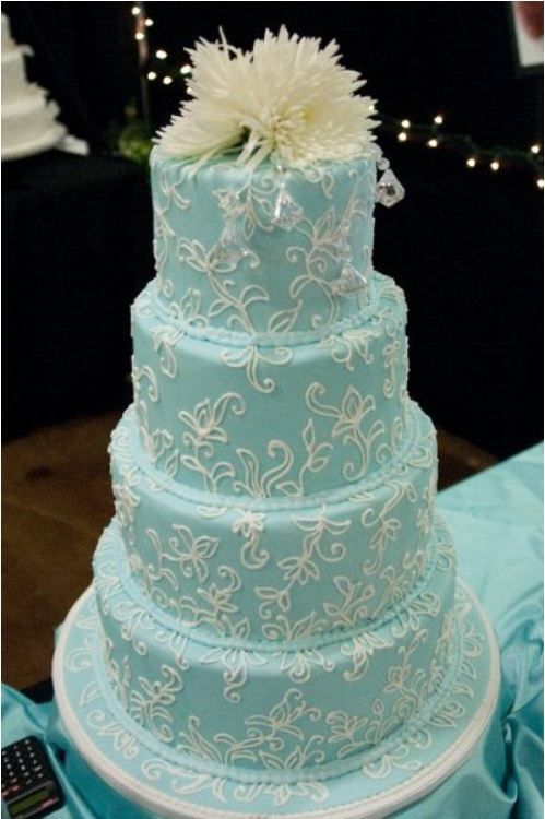 Light Blue Wedding Cake