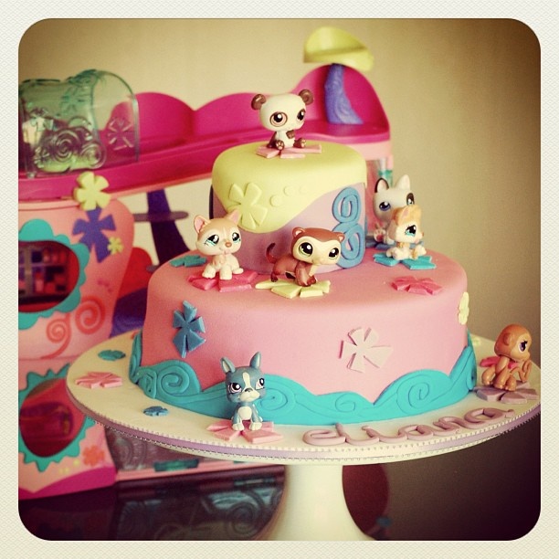 Littlest Pet Shop Fondant Cake