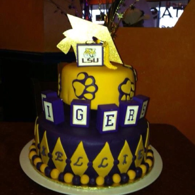 LSU Graduation Cake Ideas