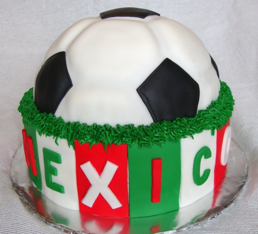 Mexico Soccer Birthday Cake