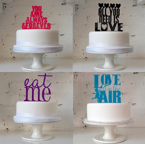 Modern Wedding Cake Toppers