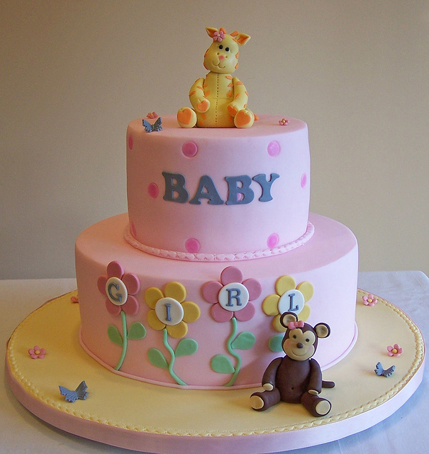 Monkey Baby Shower Cake