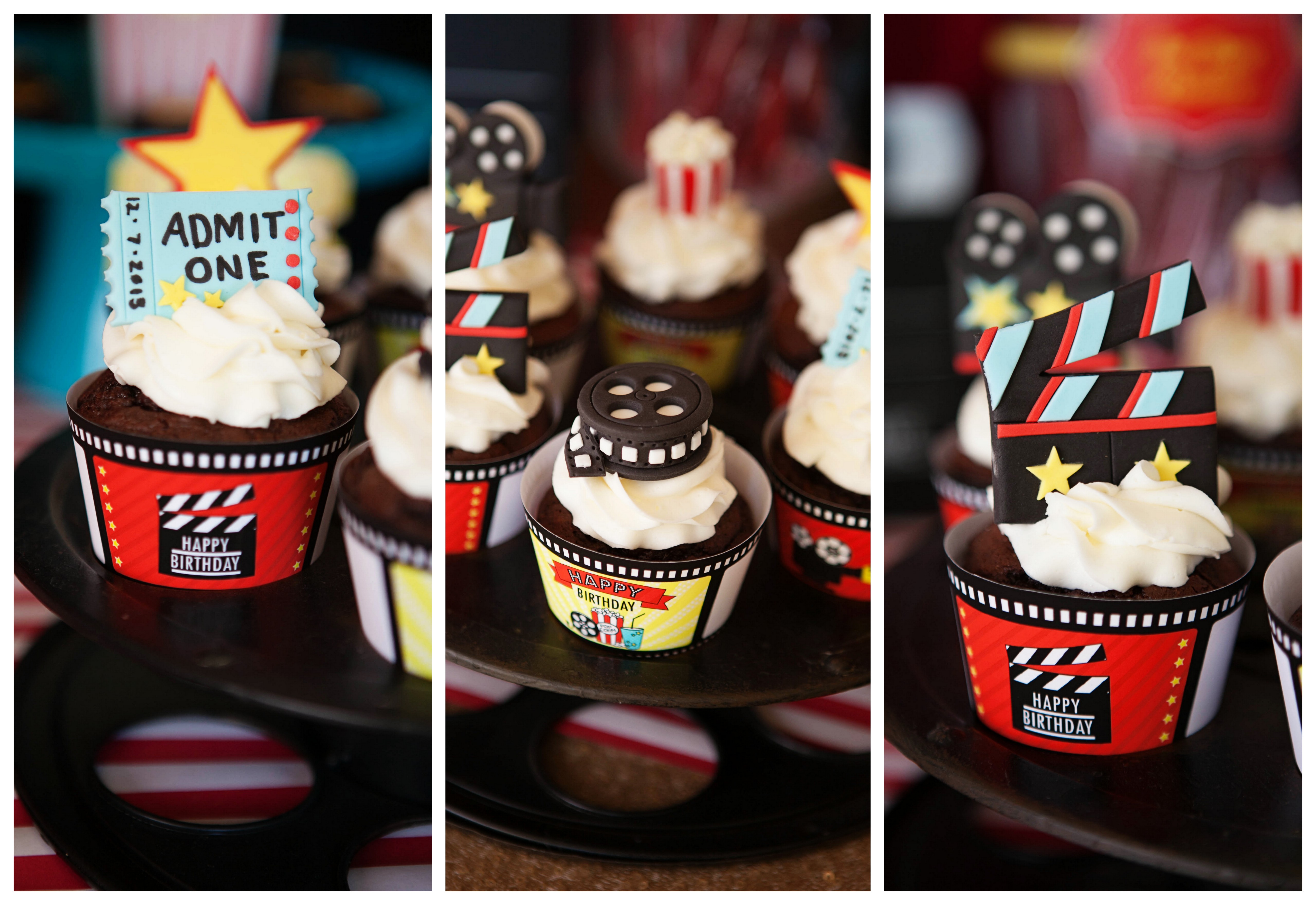 6 Photos of Movie Themed Party Cupcakes 6 Photos of Movie Themed Party Cupcakes