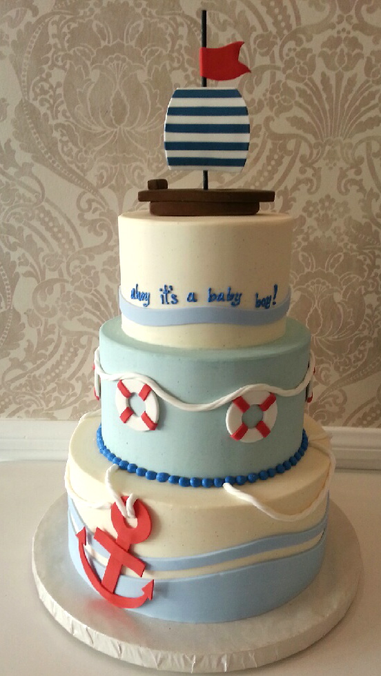 Nautical Baby Shower Cake