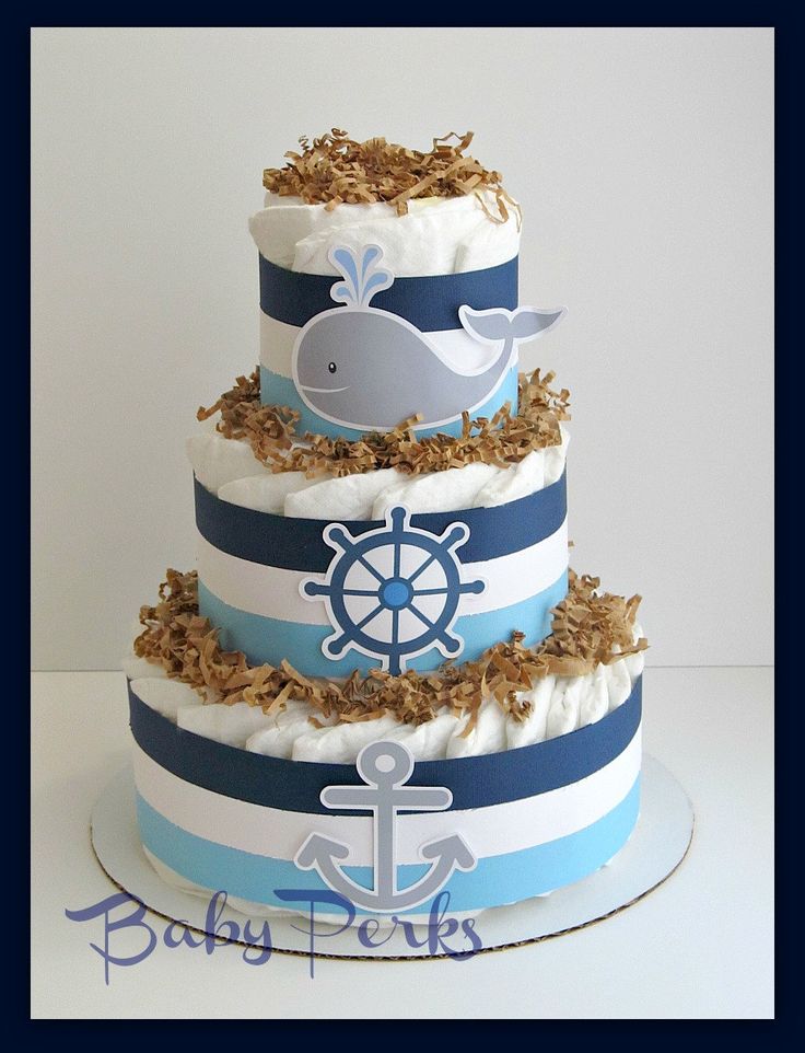 Nautical Baby Shower Diaper Cake