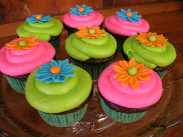 Neon Cupcakes