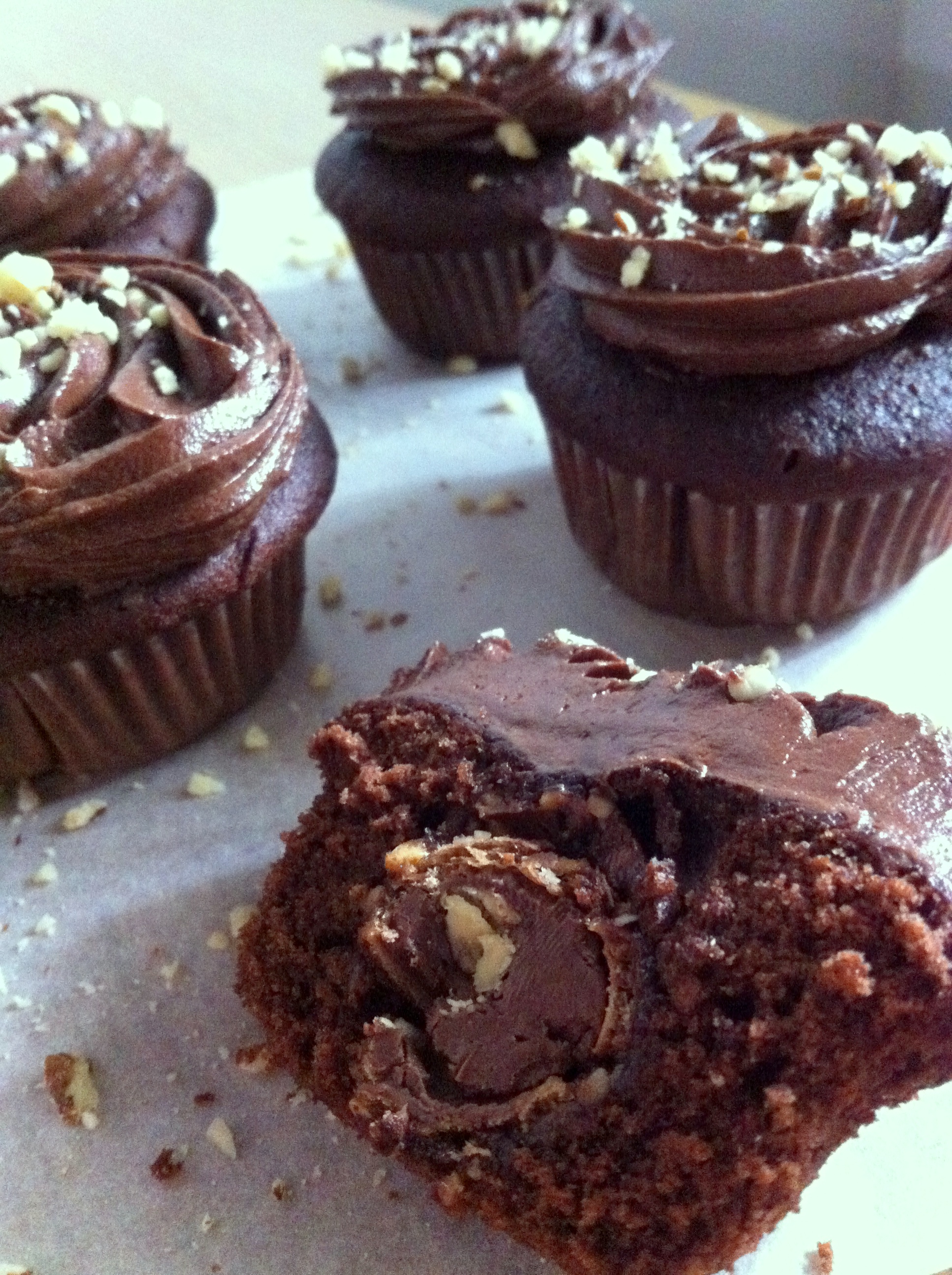 Nutella with Ferrero Rocher Cupcakes