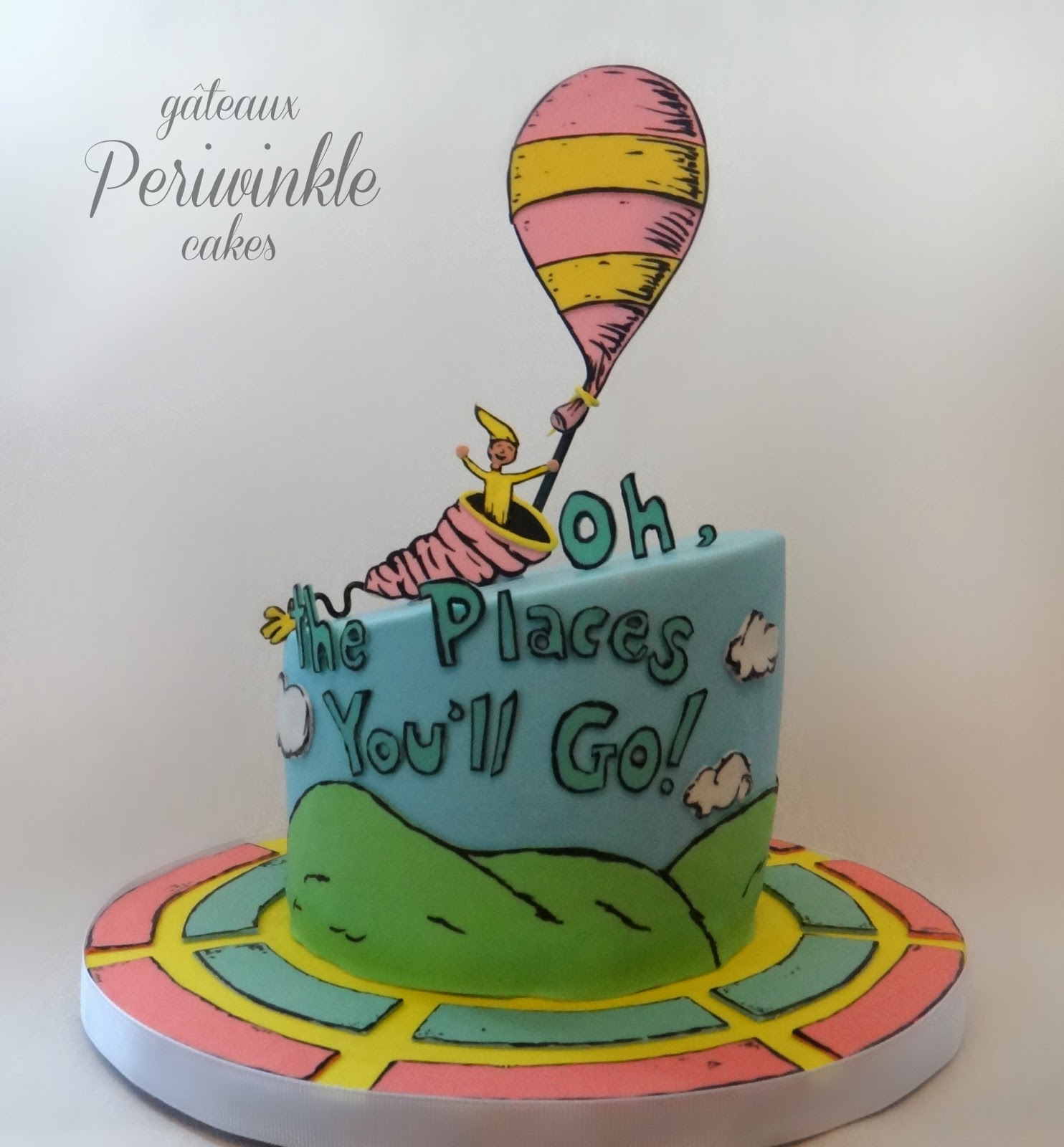OH the Place You Will Go Graduation Cake
