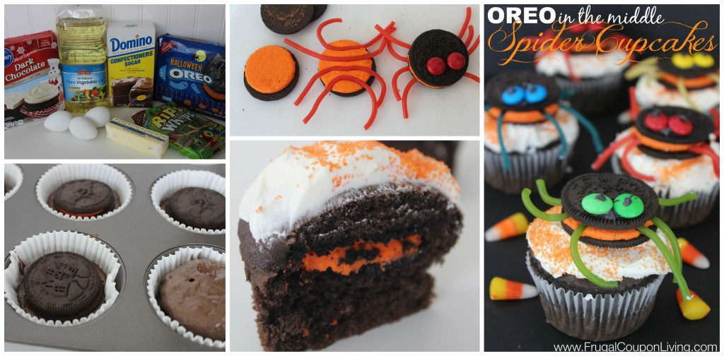 Oreo Cookie Spider Halloween Cupcake