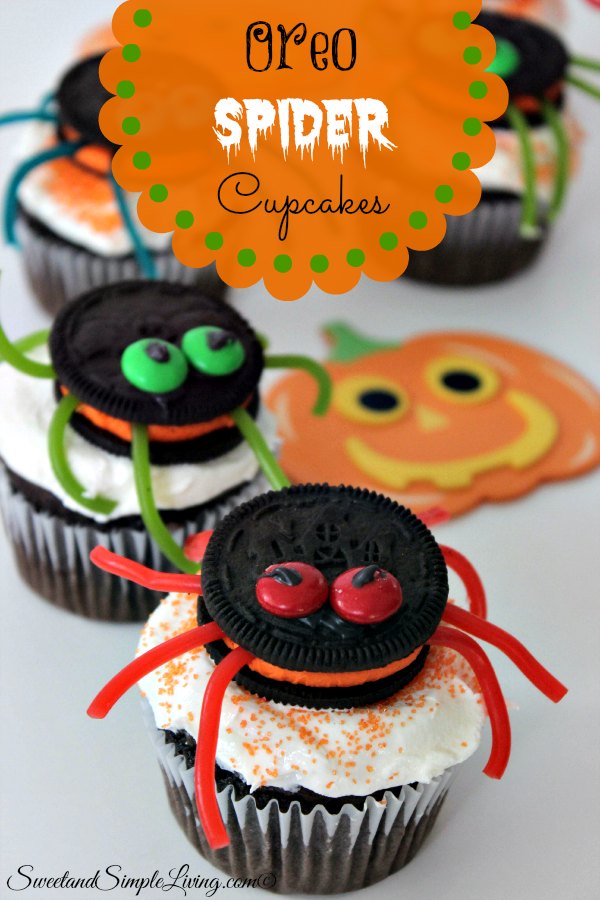 Oreo Spider Cupcakes Oreo Spider Cupcakes