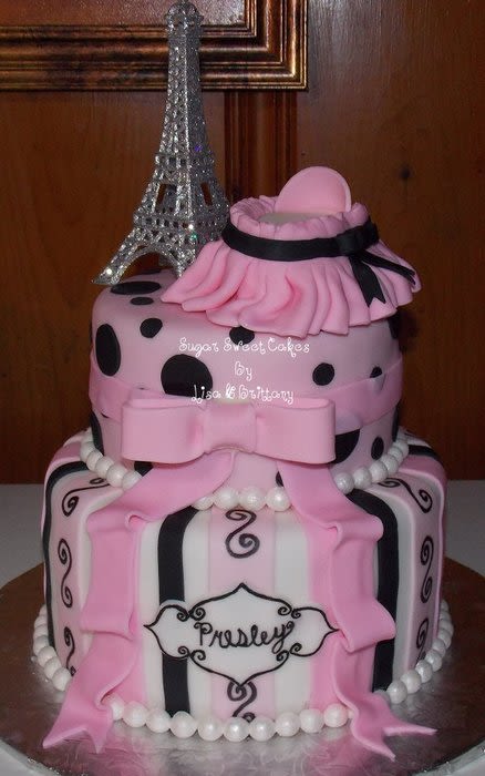 Paris Themed Baby Shower Cake