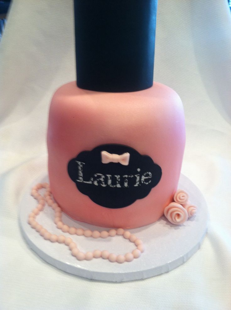 Pink Nail Polish Cake