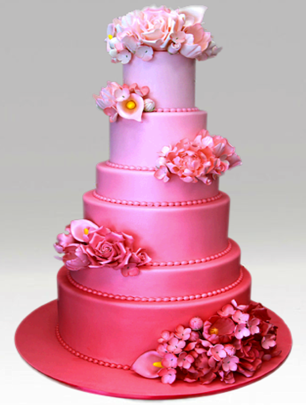 Pink Wedding Cake