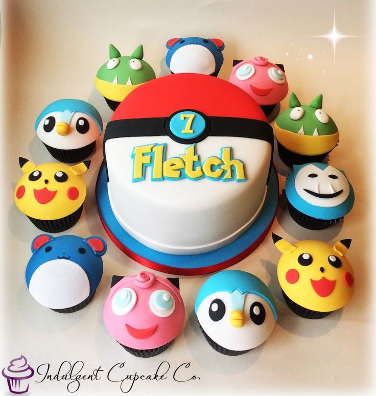 Pokemon Birthday Cake Cupcakes
