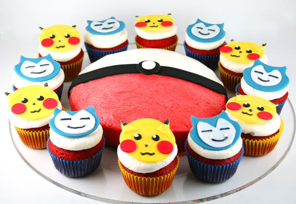 Pokemon Cupcake Cake