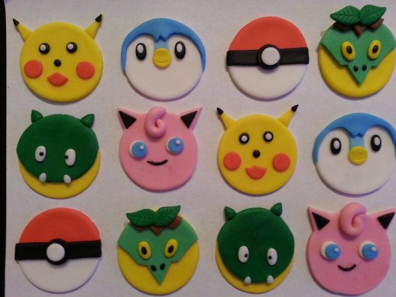 Pokemon Cupcake Toppers