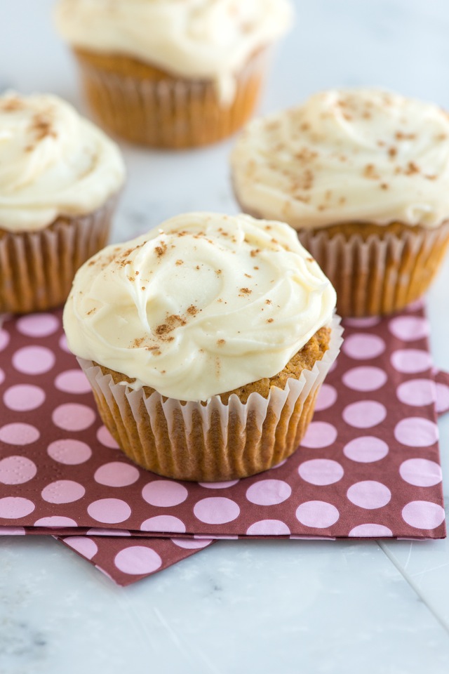 Pumpkin Cupcakes with Cream Cheese Frosting Recipe