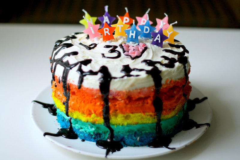 Rainbow Birthday Cake