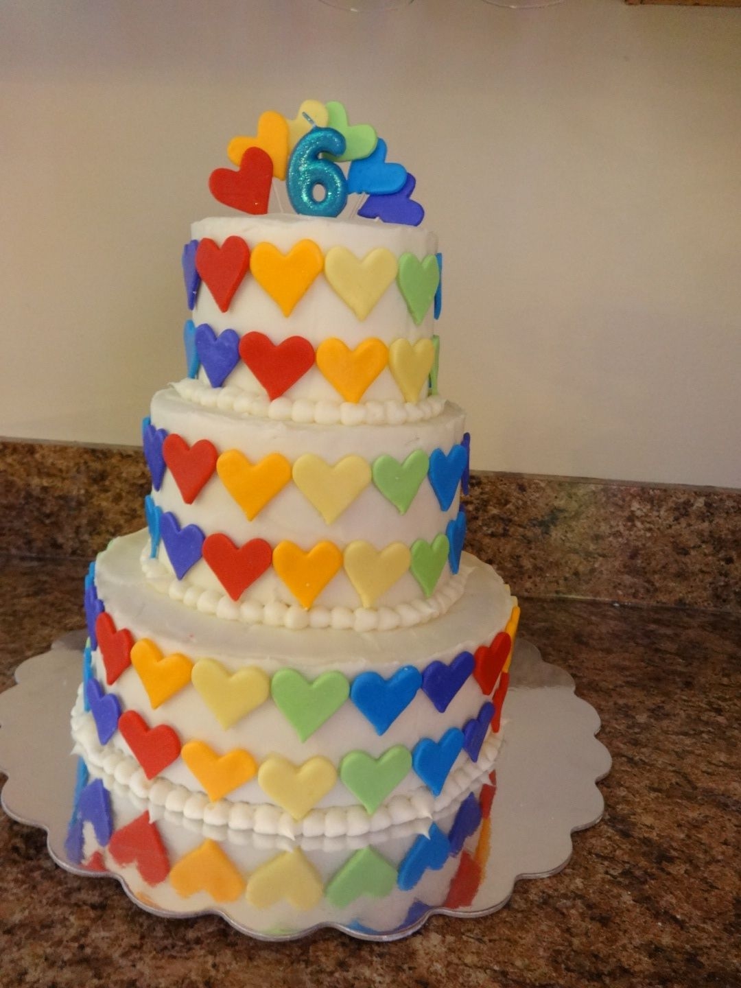 Rainbow Heart Birthday Cake Rainbow Heart Birthday Cake
