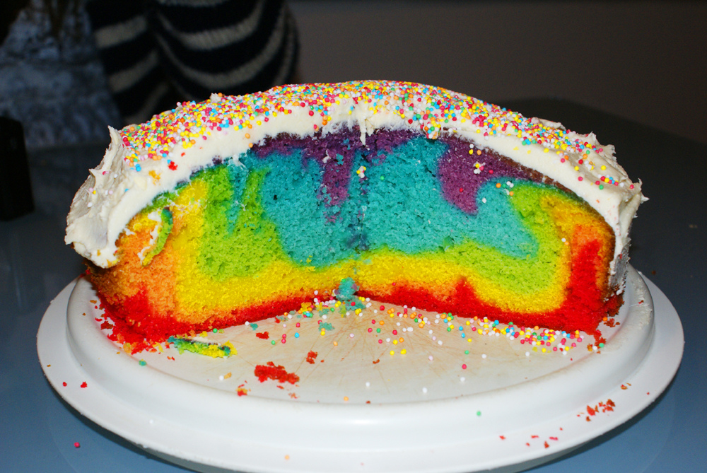 Rainbow Marble Cake