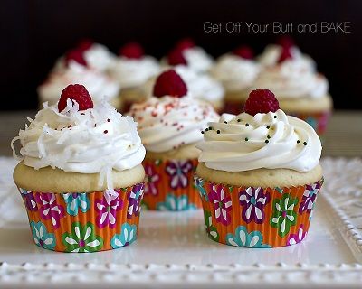 Raspberry Filled Vanilla Cupcakes