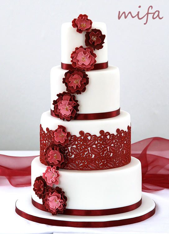 Red and White Wedding Cakes for Weddings Red and White Wedding Cakes for Weddings
