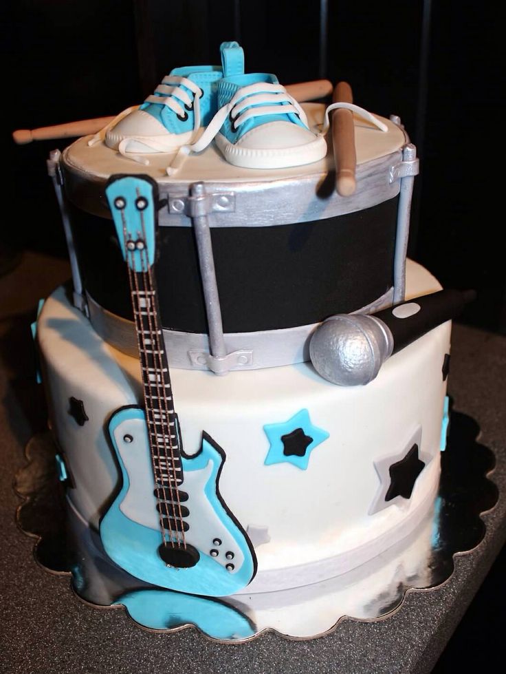 Rock Star Baby Shower Cake