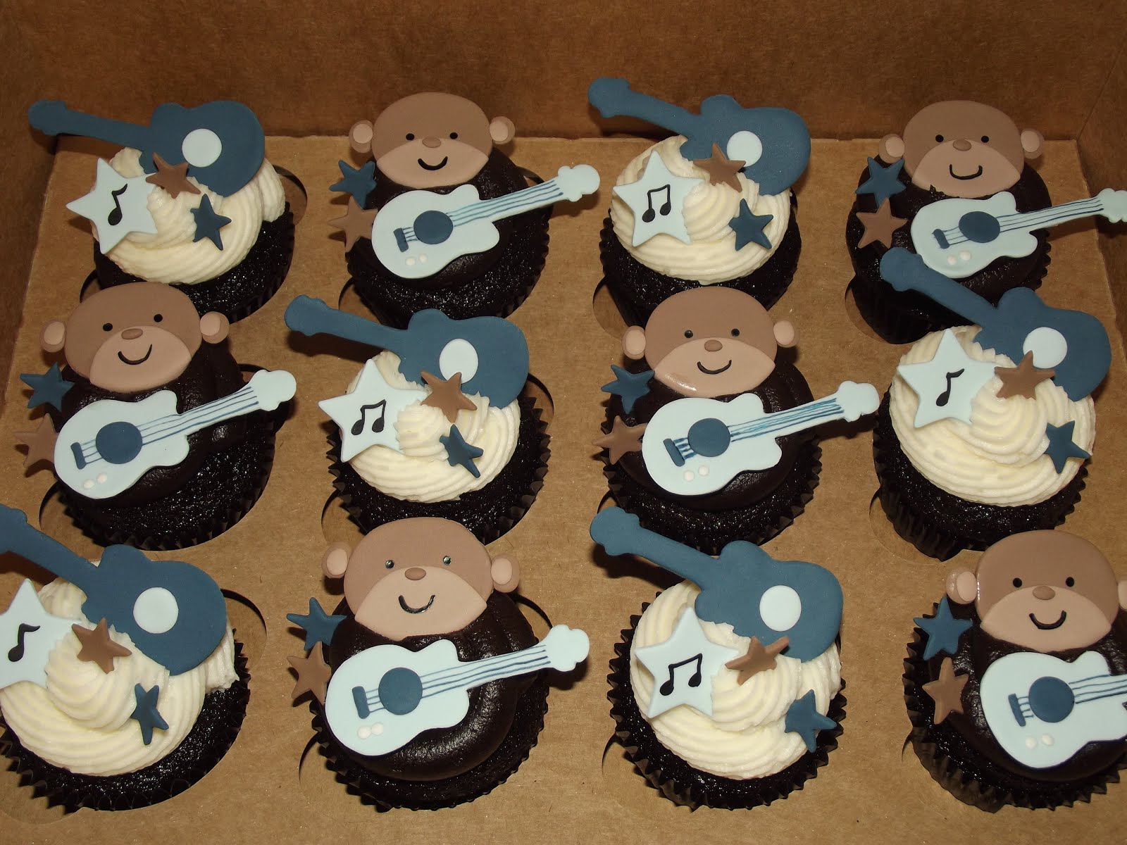 Rock Star Monkey Baby Shower Cake