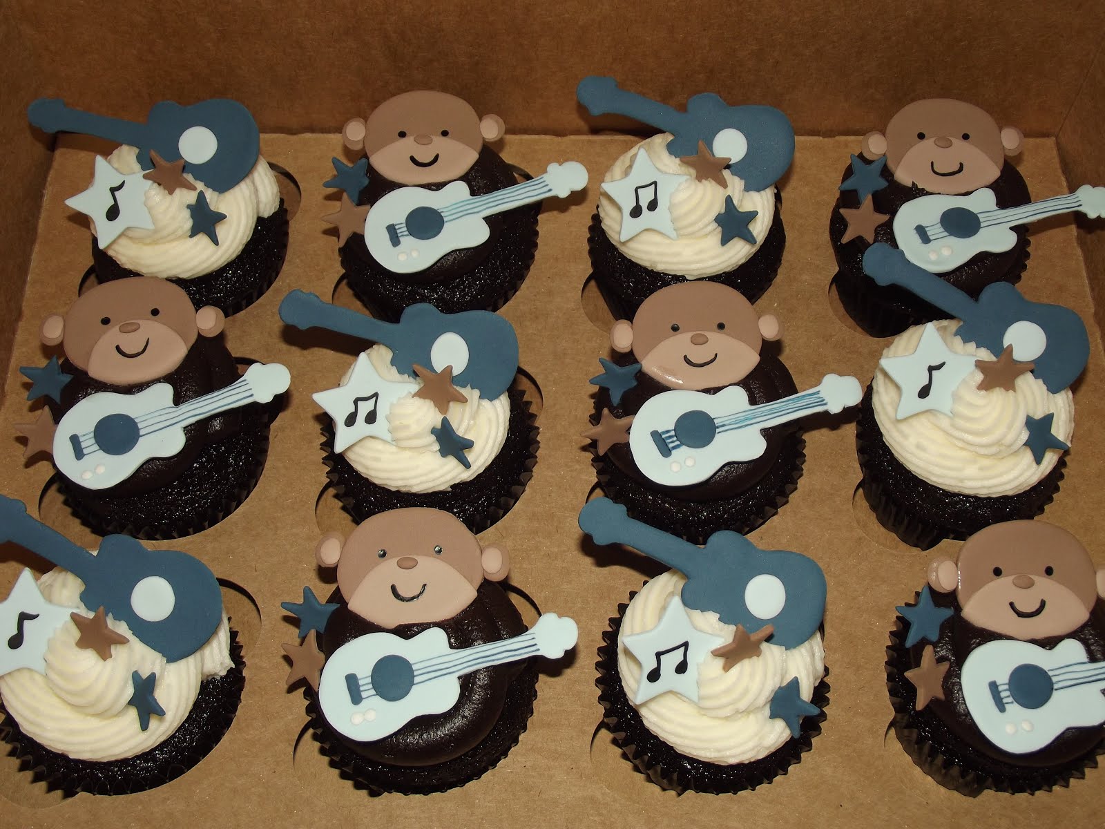 Rock Star Monkey Baby Shower Cake