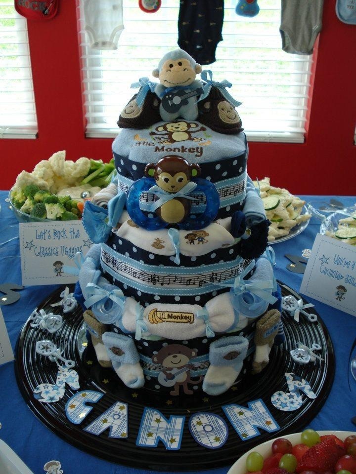 Rock Star Monkey Diaper Cake Rock Star Monkey Diaper Cake