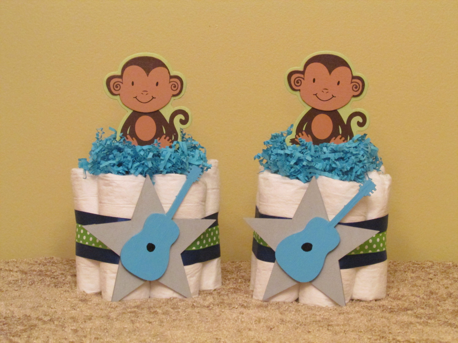 Rockstar Monkey Diaper Cake Rockstar Monkey Diaper Cake