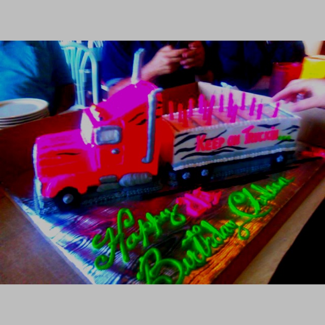 Semi Truck Birthday Cake