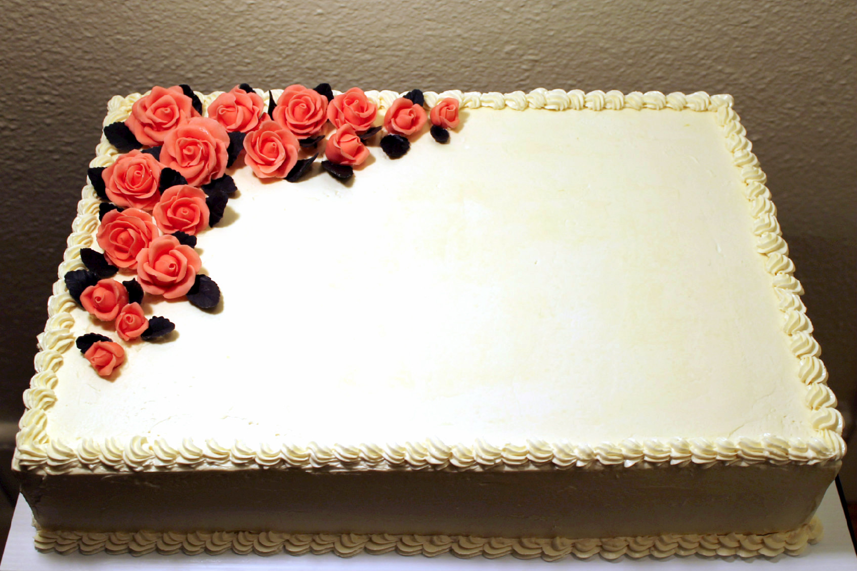 Sheet Cakes with Roses Sheet Cakes with Roses
