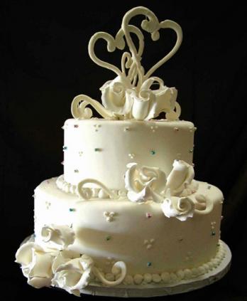 Simple Chocolate Wedding Cake