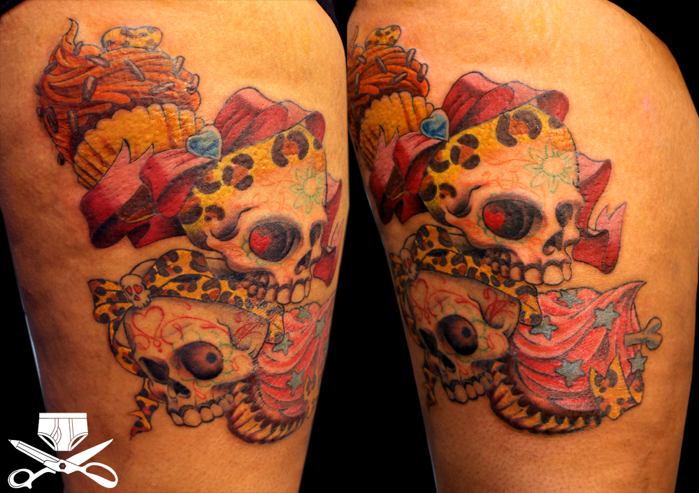 Skull and Leopard Print Tattoo Skull and Leopard Print Tattoo