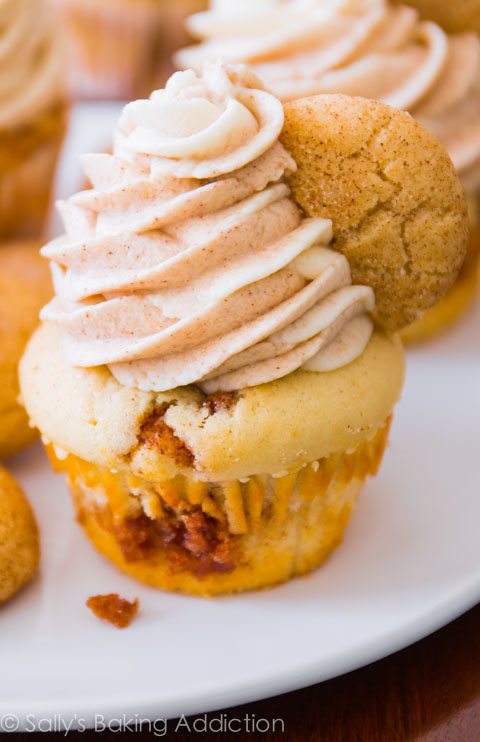 Snickerdoodle Cupcakes with Cinnamon Frosting