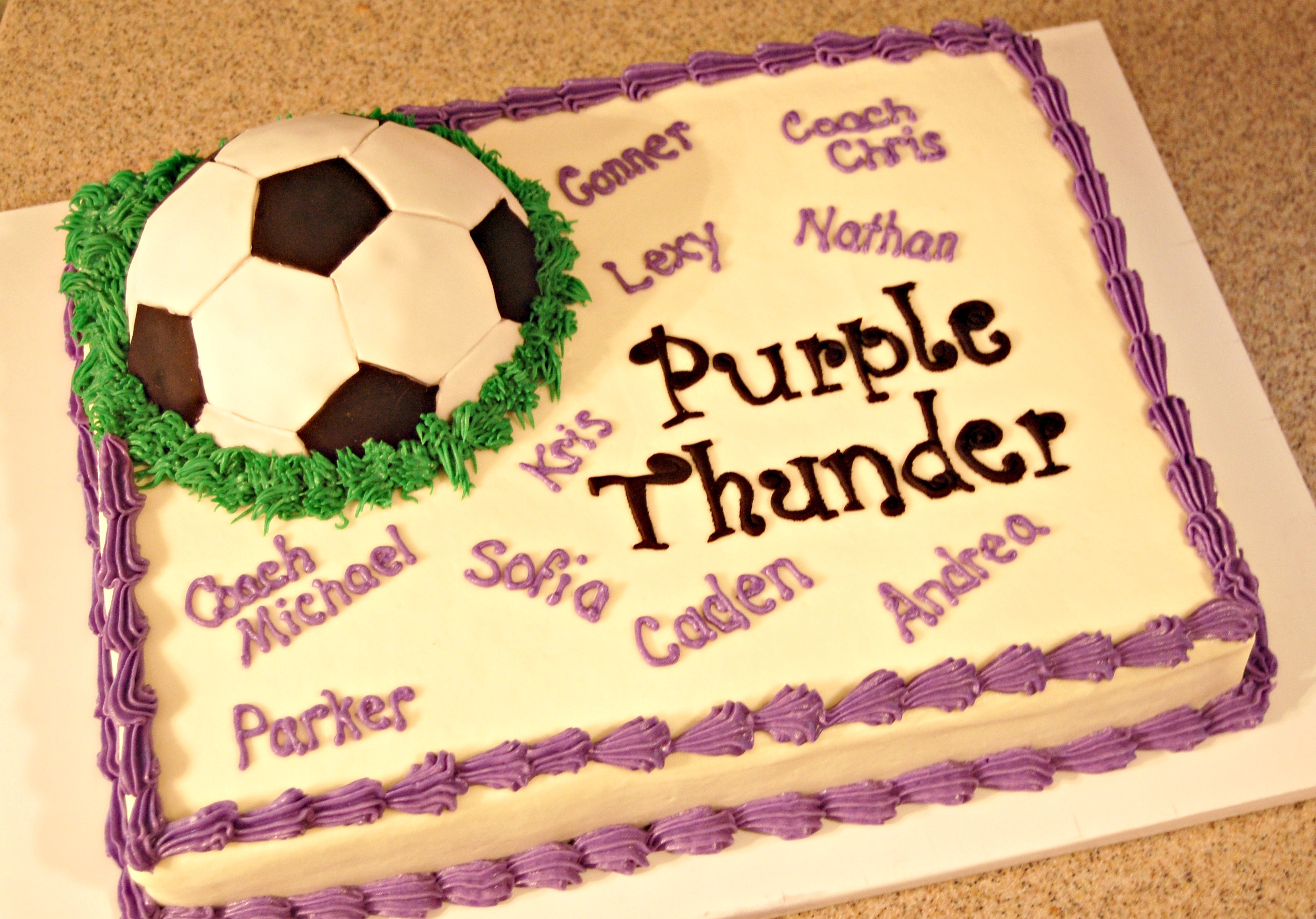 Soccer Team Cake Soccer Team Cake