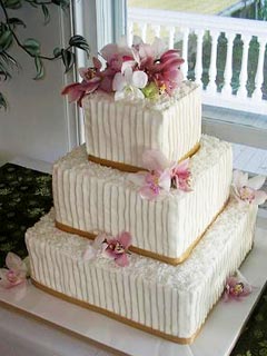 Square Buttercream Wedding Cake Designs