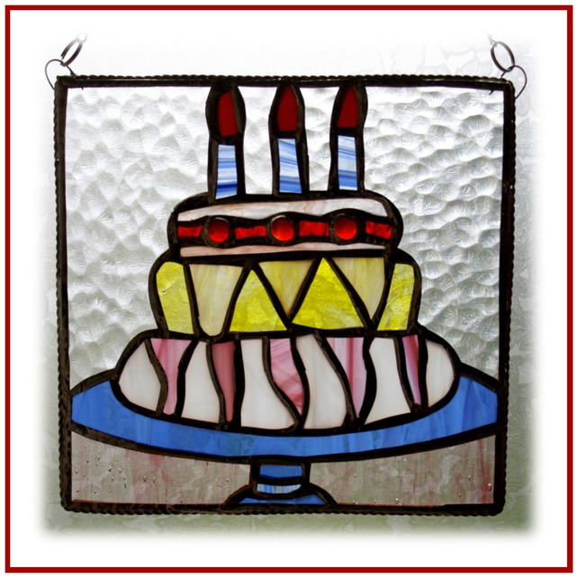 11 Photos of Stained Glass Happy Birthday Cakes